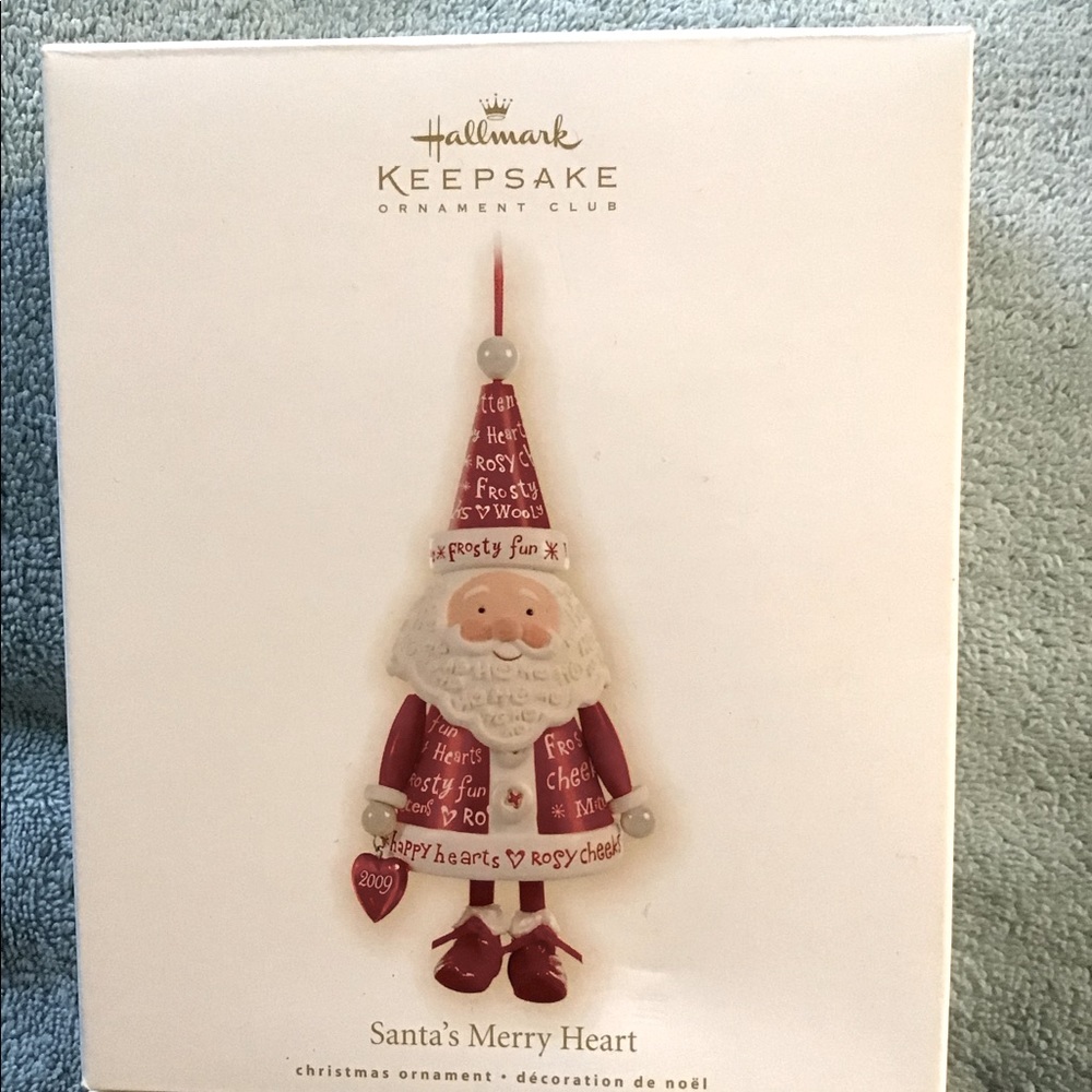 2009 Hallmark Keepsake Ornaments SANTA'S MERRY HEART ~Club Exclusive ~NIB